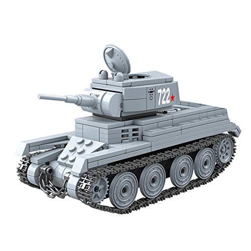 MERK Technik Militär Panzer Bausteine, BT-7 Leichter Panzer, 462 Teile Tank Modell Baustein Klemmbausteine, Kompatibel mit Lego Technic, 44.5 x 33 x 6cm von MERK