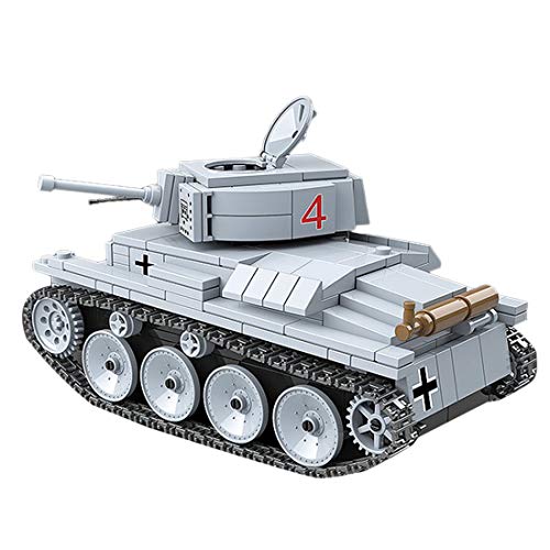 MERK Technik Militär Panzer Bausteine, Deutscher LT-38 Leichter Panzer, 535 Teile Tank Modell Baustein Klemmbausteine, Kompatibel mit Lego Technic, 30 x 20 x 6cm von MERK