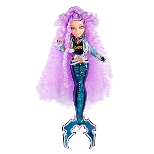 Mermaze Mermaidz - RIVIERA - Meerjungfrauen Puppe mit Farbwechsel & Lila Locken - Inklusive Outfit & Zubehör - Voll beweglich - Zum Sammeln - Für Kinder ab 4 Jahren von MERMAZE MERMAIDZ
