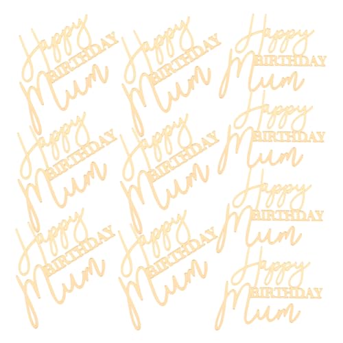 MERRYHAPY 10 Stück Teiliges Kunststoff Cake Topper für Muttertags Geburtstagsfeiern Wiederverwendbare stilvolle Kuchen-dekoration für Mamas Party Stilvolle und Langlebige von MERRYHAPY