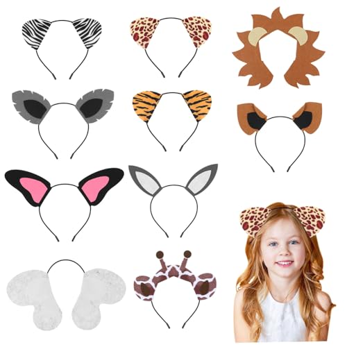 MERRYHAPY 10Stücke Teiliges Tierohren Haarreifen Für Festivals Haardekoration Leicht Und Komfortabel Für Party Events Mit Einzigartigem Tierdesign Für Fröhliche Anlässe von MERRYHAPY