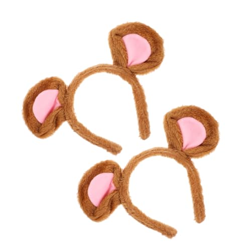 MERRYHAPY 2 Stück Niedlicher Mausohren Haarreif Teilig Plüsch Ohr Accessoire Weiches Stirnband für Halloween Karneval Kostüm Party Zubehör Bequem und Realistisch von MERRYHAPY