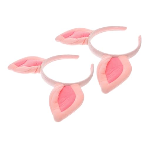 MERRYHAPY 2 Stück Niedliches Schweineohren stirnband aus Weichem Bequem und Rutschfest für Kostümpartys Fasching Weihnachten und Erwachsene Modisches Tierhaar accessoire von MERRYHAPY