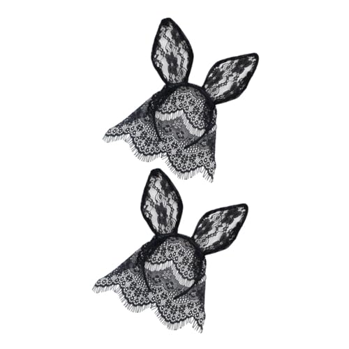 MERRYHAPY 2 Stück Schwarzes Spitzen stirnband mit Katzen Hasenohren Originelles Tierohren design Bequemes Haarband für Faschingskostüme Maskerade Themenpartys und Festliche Anlässe MERRYHAPY 2 Stück Schwarzes Spitzen stirnband mit Katzen Hasenohren Originelles Tierohren design Bequemes Haarband für Faschingskostüme Maskerade Themenpartys und Festliche Anlässe von MERRYHAPY