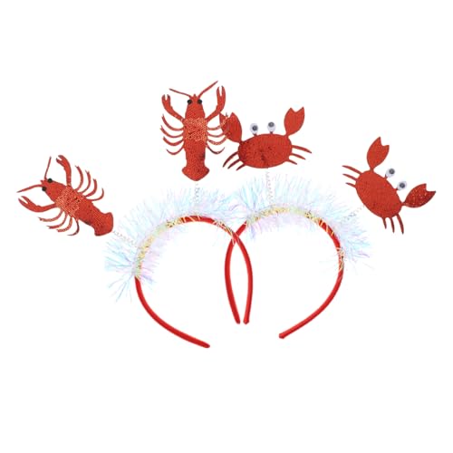 MERRYHAPY 2 Stück Teiliges Krabben Hummer haarreif Kostüm Party Haarband Karneval Fasching Zubehör für Damen und Herren MERRYHAPY 2 Stück Teiliges Krabben Hummer haarreif Kostüm Party Haarband Karneval Fasching Zubehör für Damen und Herren von MERRYHAPY