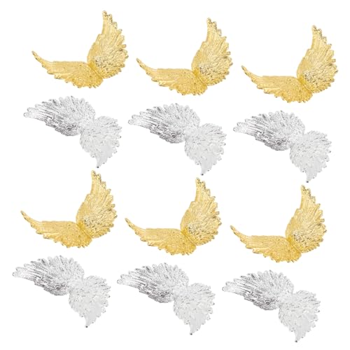 MERRYHAPY 24stücke Teiliges Mini Engel Flügel Dekoration Für Bastelarbeiten Und Kunststoff Flügel Ornament Für Diy Projekte in Gold Silber Für Kreative von MERRYHAPY
