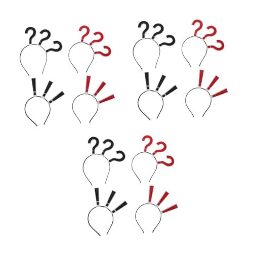 MERRYHAPY 3 Stück Fragezeichen Haarband Punctuation Hair Hoop Kreatives Stirnband für Damen Mädchen Komfortabler Sitz Vielseitig Stylisch Halloween Party Accessoire von MERRYHAPY