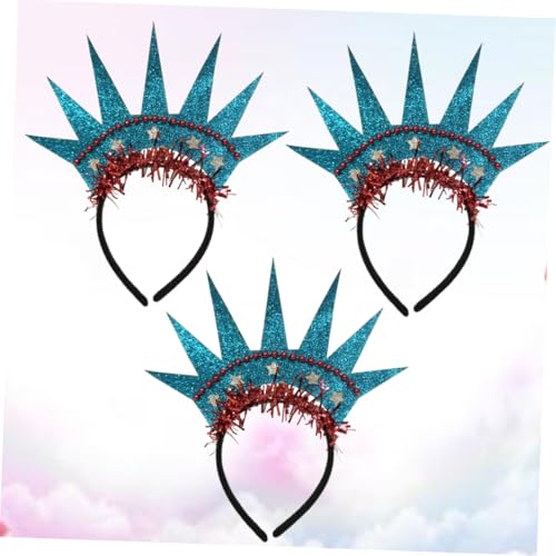 MERRYHAPY 3 Teiliges Stirnband Haaraufsätze Party Kopfbedeckung Kopfschmuck Für Party Auftritte Haarreifen Freiheitsstatue Haarreifen Unabhängigkeitstag Haarparty Kopfschmuck von MERRYHAPY