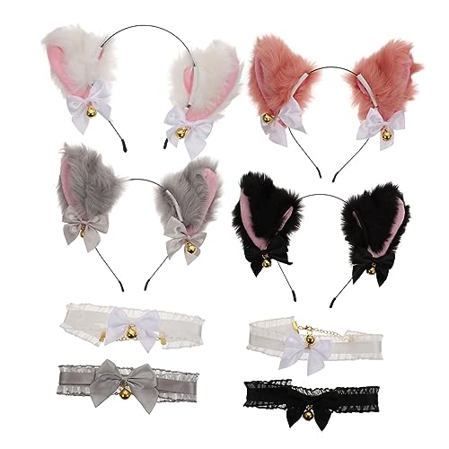 MERRYHAPY 4 Sätze Teiliges Katzenohren Haarreif und Spitzenhalsband Set Langlebiges Bequemes Cosplay Zubehör für Damen für Festival Party und Kostümveranstaltungen MERRYHAPY 4 Sätze Teiliges Katzenohren Haarreif und Spitzenhalsband Set Langlebiges Bequemes Cosplay Zubehör für Damen für Festival Party und Kostümveranstaltungen von MERRYHAPY