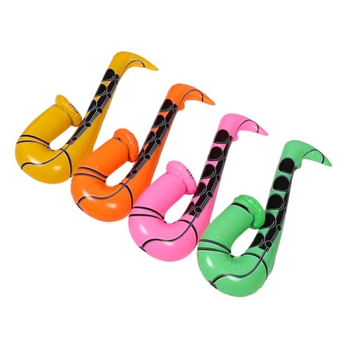 MERRYHAPY 4 Stück Aufblasbares Saxophon Party Fotoautomaten Requisiten Saxophon Requisite Aufblasbares Saxophon Aufblasbares Musikinstrument Karneval Aufblasbares Wiederverwendbares von MERRYHAPY