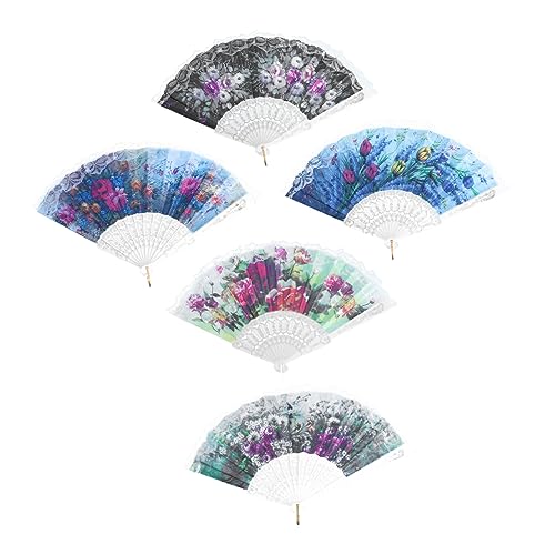 MERRYHAPY 5 Stück Dekorative Faltfächer Teiliges mit Spitzenverzierung für Tanzaufführungen Hochzeiten Kostüme und Raumschmuck MERRYHAPY 5 Stück Dekorative Faltfächer Teiliges mit Spitzenverzierung für Tanzaufführungen Hochzeiten Kostüme und Raumschmuck von MERRYHAPY
