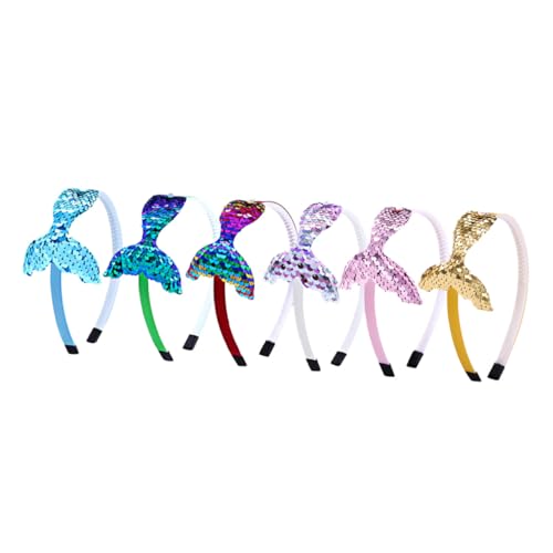 MERRYHAPY 6 Stück Teiliges Haarreif Meerjungfrau Cosplay Haarband mit Pailletten Bunte Party Kopfschmuck für Mädchen Hautfreundlich und Langlebig für Geburtstagsfeiern und Kostümfeste MERRYHAPY 6 Stück Teiliges Haarreif Meerjungfrau Cosplay Haarband mit Pailletten Bunte Party Kopfschmuck für Mädchen Hautfreundlich und Langlebig für Geburtstagsfeiern und Kostümfeste von MERRYHAPY
