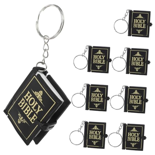 MERRYHAPY 8 Stück Teiliges Miniatur-bibel Schlüsselanhänger Religiöser Buch-anhänger in Schwarz und Gold Dekorativer Jesus Schlüsselring Stilvoller Party Geschenk-schlüsselanhänger für MERRYHAPY 8 Stück Teiliges Miniatur-bibel Schlüsselanhänger Religiöser Buch-anhänger in Schwarz und Gold Dekorativer Jesus Schlüsselring Stilvoller Party Geschenk-schlüsselanhänger für von MERRYHAPY
