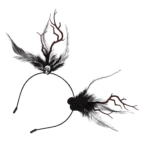 MERRYHAPY Halloween Haarschmuck Mit Schwarzem Federdesign Stirnband Für Kostümpartys Und Dekoration Kreatives Halloween Zubehör Für Unvergessliche Feiern Und Cosplay von MERRYHAPY