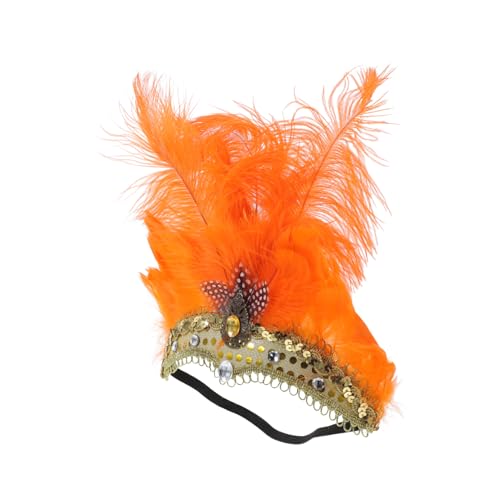 MERRYHAPY Headdress Haarband Mit Verstellbarem Design Für Partys Karneval Und Cosplay Für Frauen Männer Und Teens Orangefarbenes Accessoire Für Festliche Anlässe von MERRYHAPY