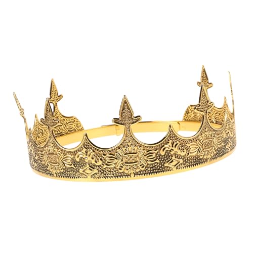 MERRYHAPY Retro Herren Königskrone aus Langlebiger Vintage Kopfschmuck mit Einzigartigen Mustern geeignet für Fasching Karneval und Mittelalterliches Kostüm MERRYHAPY Retro Herren Königskrone aus Langlebiger Vintage Kopfschmuck mit Einzigartigen Mustern geeignet für Fasching Karneval und Mittelalterliches Kostüm von MERRYHAPY