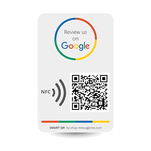 MESSAGENES | Aufkleber Google mit QR und NFC | Schilder Bewertung NFC und QR Code | 1 Rechteckige Einheit | Google Review | Bewertungen in 1 Klick | Erhöht Bewertungen in Google Ihrer Business MESSAGENES | Aufkleber Google mit QR und NFC | Schilder Bewertung NFC und QR Code | 1 Rechteckige Einheit | Google Review | Bewertungen in 1 Klick | Erhöht Bewertungen in Google Ihrer Business von MESSAGENES