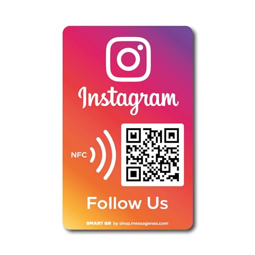 MESSAGENES | Aufkleber Instagram mit QR | 1 Rechteckige Einheit | QR NFC wiederverwendbar | Premium-Materialien | Soziale Medien | Installation an Wand, Theke, Geschäftsfenster oder Geschäftsfenster MESSAGENES | Aufkleber Instagram mit QR | 1 Rechteckige Einheit | QR NFC wiederverwendbar | Premium-Materialien | Soziale Medien | Installation an Wand, Theke, Geschäftsfenster oder Geschäftsfenster von MESSAGENES