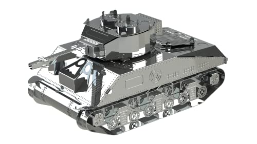 Metal TIME Modell M4 Sherman, 3D-Puzzles für Erwachsene oder Jugendliche, DIY-Metallpuzzle-Modellbausatz, 3D-Metallmodell-Denkaufgabe – tolle Geschenkidee, 44 Teile. von METAL-TIME