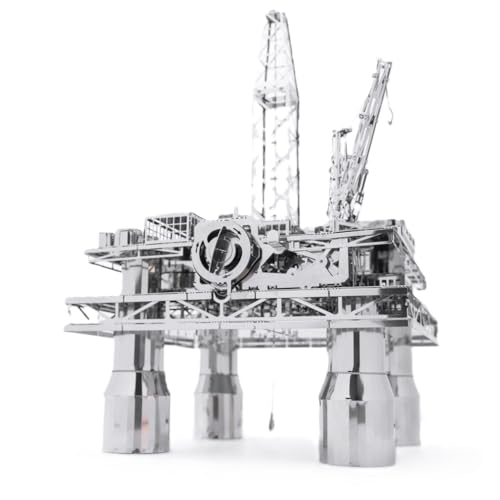 Offshore Drilling Rig Model, Metal Model Kits, Offshore Platform, 3D Metal Puzzle, Treasure Finder 3D Model Kits to Build for Adults by Metal Time, 8 Difficulty Level, 250 Pieces. von METAL-TIME