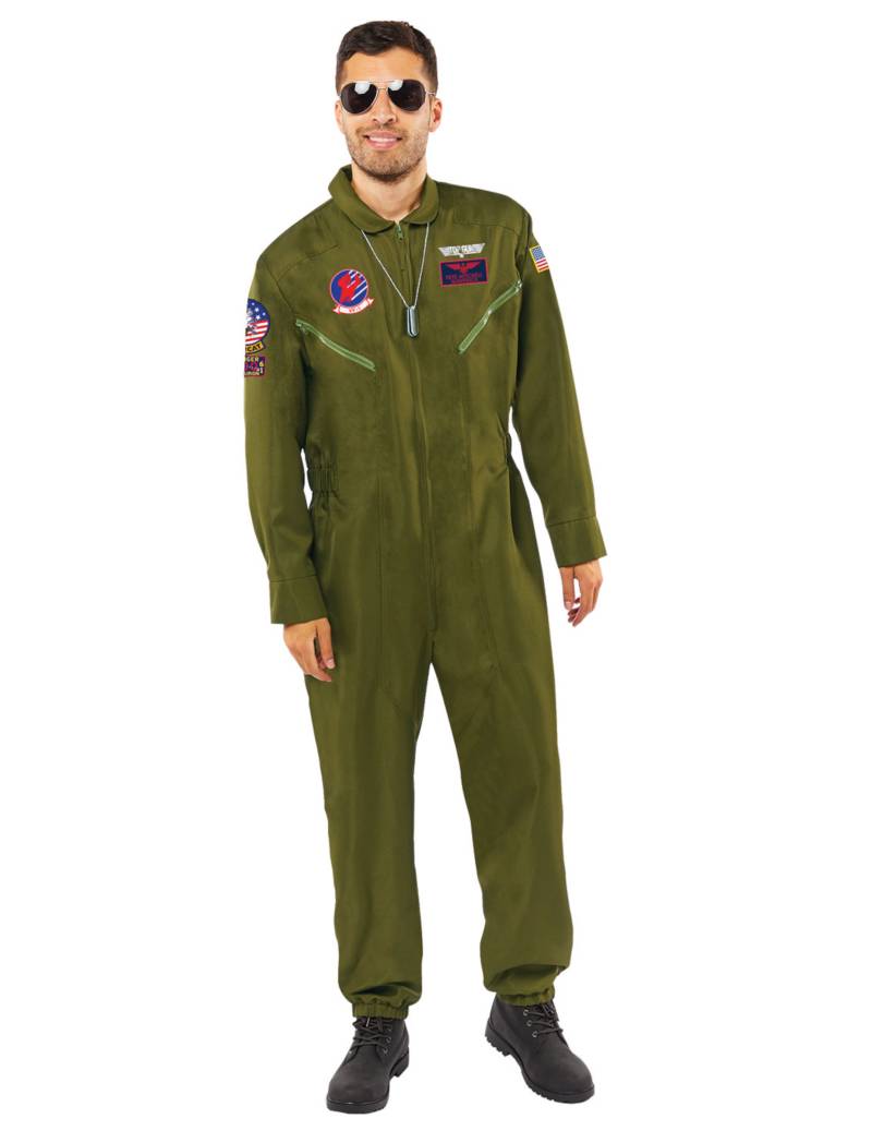 Offizielles Top Gun-Kostüm für Erwachsene dunkelgrün von METAMORPH GmbH
