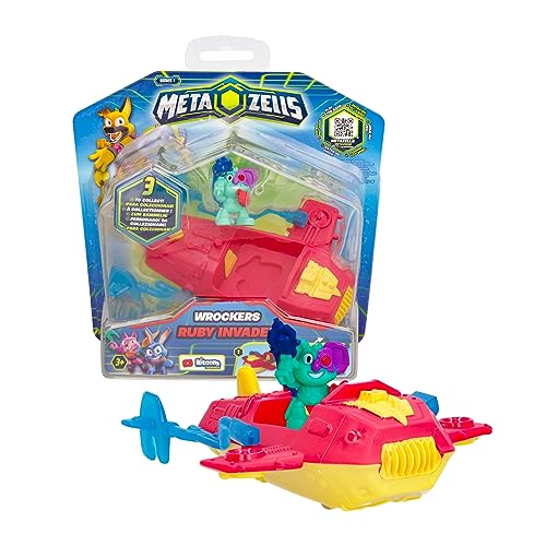 METAZELLS Ruby Invader – Fahrzeug mit Funktionen, inkl. Figur, Jungen und Mädchen ab 4 Jahren von METAZELLS Imc toys