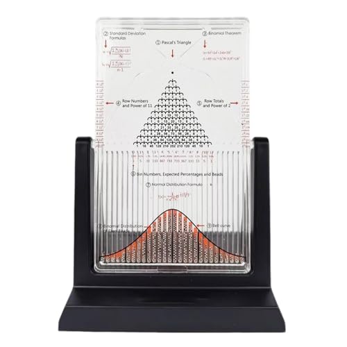 MEUBLLY Galton-Brett für den Schreibtisch, Wahrscheinlichkeits-Demonstrationsmodell, Physik-Lehrmittel, Galton-Brett-Tischspielzeug, Physik-Lehrmittel für Zufallsverteilung, pädagogische(Large) von MEUBLLY