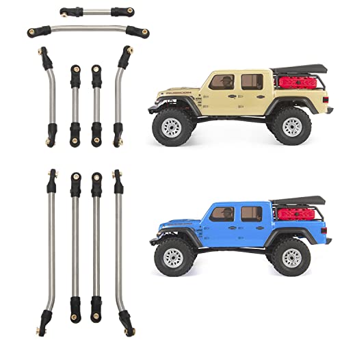 MEUS RACING Edelstahl High Clearance Chassis Links Lenkglieder Set 10 Stück 155 mm Radstand für 1/24 Rock Crawler SCX24 Gladiator AXI00005 von MEUS RACING