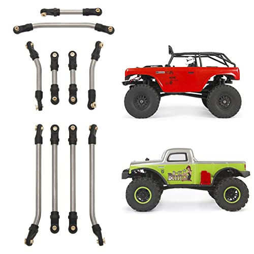 MEUS RACING SCX24 Links-Lenkglieder mit hohem Freiraum, 10 Stück, 133,5 mm Radstand für SCX24 Deadbolt AXI90081 B17 AXI00004 1/24 RC Crawler Car von MEUS RACING