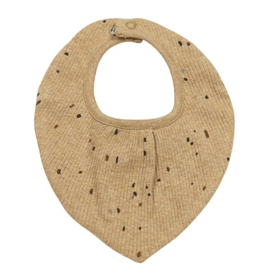 MEYCO Bandana-Lätzchen 2er-Pack Rib Mini Spot toffee melange von Meyco