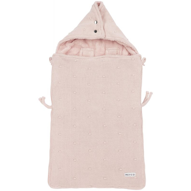 MEYCO Fußsack Mini Knots Soft Pink 40x82 cm von MEYCO