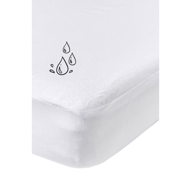Meyco Molton Spannbettlaken wasserdicht white 90 x 200 cm von Meyco