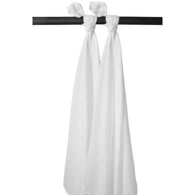 Meyco Swaddels 2er-Pack weiß 120 x 120 cm von Meyco