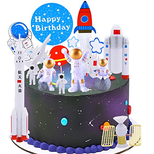 MEZHEN Astronauten Tortendeko Geburtstag Kuchen Deko Astronaut Figuren Kuchendeko Weltraum Cake Topper Happy Birthday Kindergeburtstag Torte Deko Geburtstagsparty Kuchendekoration MEZHEN Astronauten Tortendeko Geburtstag Kuchen Deko Astronaut Figuren Kuchendeko Weltraum Cake Topper Happy Birthday Kindergeburtstag Torte Deko Geburtstagsparty Kuchendekoration von MEZHEN