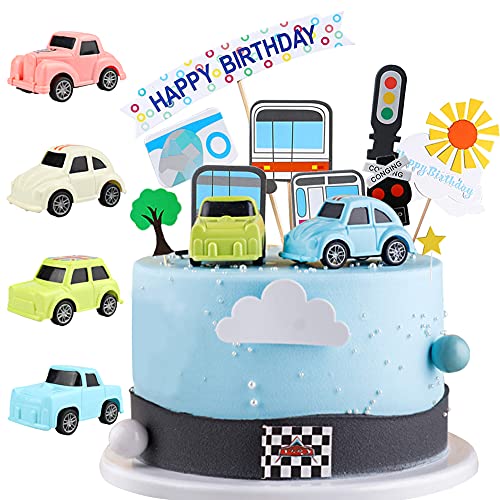 MEZHEN Auto Tortendeko Baufahrzeuge Kuchen Deko Geburtstag Cake Topper Happy Birthday Kuchendeko Auto Geburtstagsparty Kuchendekoration Junge Verkehrsschilder Cupcake Topper 33 Stück MEZHEN Auto Tortendeko Baufahrzeuge Kuchen Deko Geburtstag Cake Topper Happy Birthday Kuchendeko Auto Geburtstagsparty Kuchendekoration Junge Verkehrsschilder Cupcake Topper 33 Stück von MEZHEN