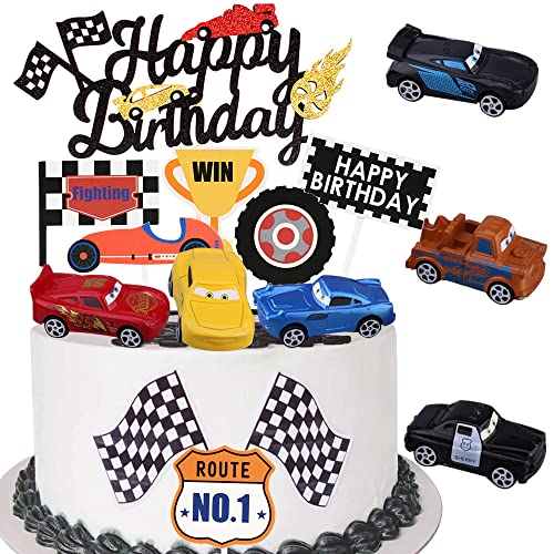 MEZHEN Auto Tortendeko Geburtstag Kuchen Deko Auto Cake Topper Happy Birthday Kuchendeko Kindergeburtstag Torte Deko Geburtstagsparty Kuchendekoration Rennen Cupcake Topper MEZHEN Auto Tortendeko Geburtstag Kuchen Deko Auto Cake Topper Happy Birthday Kuchendeko Kindergeburtstag Torte Deko Geburtstagsparty Kuchendekoration Rennen Cupcake Topper von MEZHEN
