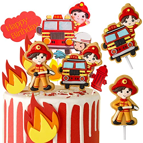 MEZHEN Feuerwehrmann Tortendeko Geburtstag Kuchen Deko Figuren Feuerwehrauto Cake Topper Happy Birthday Kindergeburtstag Torte Deko Geburtstagsdeko Kuchendeko Feuerwehrmann Geburtstagsparty B MEZHEN Feuerwehrmann Tortendeko Geburtstag Kuchen Deko Figuren Feuerwehrauto Cake Topper Happy Birthday Kindergeburtstag Torte Deko Geburtstagsdeko Kuchendeko Feuerwehrmann Geburtstagsparty B von MEZHEN