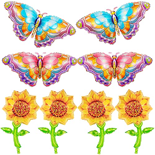 MEZHEN Folienballon Schmetterling Luftballons Sonnenblumen Ballon Sommerparty Deko Luftballon für Geburtstag Party Hochzeit Deko 8 Stücke MEZHEN Folienballon Schmetterling Luftballons Sonnenblumen Ballon Sommerparty Deko Luftballon für Geburtstag Party Hochzeit Deko 8 Stücke von MEZHEN