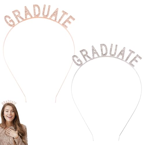 MEZHEN Haarband Abschluss Tiara Graduate Strass Krone Absolventen Haarschmuck Diadem Kopfschmuck Tiara Graduation Dekoration Abschlussfeier Kopfschmuck 2 Stück MEZHEN Haarband Abschluss Tiara Graduate Strass Krone Absolventen Haarschmuck Diadem Kopfschmuck Tiara Graduation Dekoration Abschlussfeier Kopfschmuck 2 Stück von MEZHEN