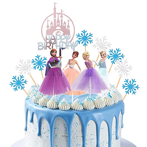 MEZHEN Prinzessinnen Tortendeko Schneeflocke Cake Toppers Burg Kuchen Dekoration Kindergeburtstag Deko Princess Tortendeko Happy Birthday Kuchen Topper 45 Stück MEZHEN Prinzessinnen Tortendeko Schneeflocke Cake Toppers Burg Kuchen Dekoration Kindergeburtstag Deko Princess Tortendeko Happy Birthday Kuchen Topper 45 Stück von MEZHEN