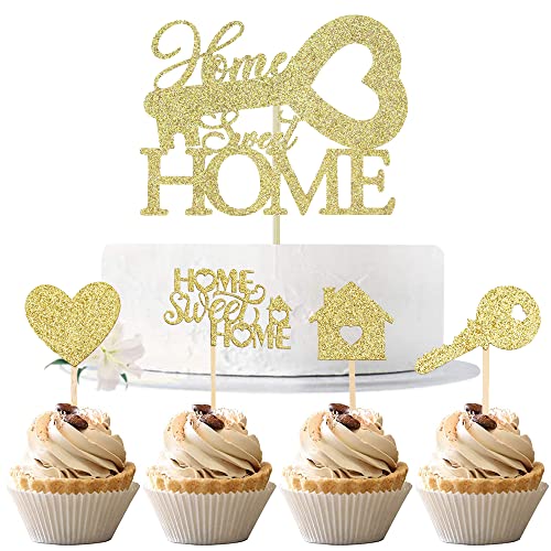 MEZHEN Sweet Home Tortendeko Glitter Cake Toppers Schlüssel Kuchen Dekoration Einweihungsfeier Deko Süßes Zuhause Party MEZHEN Sweet Home Tortendeko Glitter Cake Toppers Schlüssel Kuchen Dekoration Einweihungsfeier Deko Süßes Zuhause Party von MEZHEN