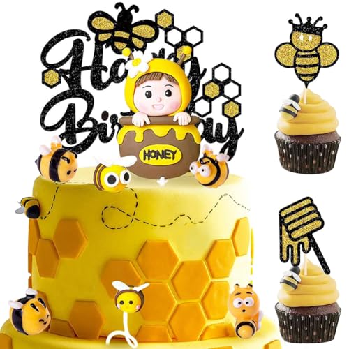 MEZHEN Tortendeko Biene Kuchen Deko Geburtstag Cake Topper Bee Torte Deko Kindergeburtstag Cupcake Topper Happy Birthday Sommerparty Herbst Kuchendeko Biene Figuren 20 Stück MEZHEN Tortendeko Biene Kuchen Deko Geburtstag Cake Topper Bee Torte Deko Kindergeburtstag Cupcake Topper Happy Birthday Sommerparty Herbst Kuchendeko Biene Figuren 20 Stück von MEZHEN