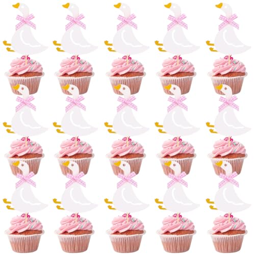 MEZHEN Tortendeko Gänse Kuchen Deko Geburtstag Cake Topper Tiere Torte Deko Rosa Hochzeit Kuchendeko Muffin Geburtstagsdeko Tortendekoration Babyparty 24 Stück MEZHEN Tortendeko Gänse Kuchen Deko Geburtstag Cake Topper Tiere Torte Deko Rosa Hochzeit Kuchendeko Muffin Geburtstagsdeko Tortendekoration Babyparty 24 Stück von MEZHEN