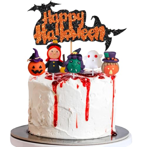 MEZHEN Tortendeko Halloween Kuchen Deko Kürbis Torte Deko Happy Halloween Cake Topper Ghost Kuchendeko Halloween Decoration Muffin Kuchen Topper A MEZHEN Tortendeko Halloween Kuchen Deko Kürbis Torte Deko Happy Halloween Cake Topper Ghost Kuchendeko Halloween Decoration Muffin Kuchen Topper A von MEZHEN