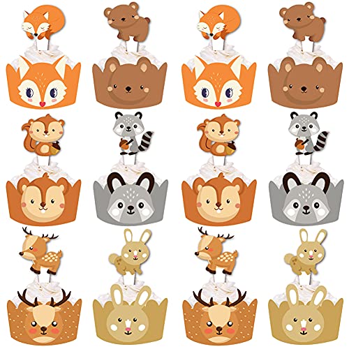 MEZHEN Tortendeko Waldtiere Kuchen Deko Geburtstag Cupcake Topper Tiere Cupcake Wrappers Muffin Backen Deko Herbst Dschungel Party Kindergeburtstag Backbecher Papier MEZHEN Tortendeko Waldtiere Kuchen Deko Geburtstag Cupcake Topper Tiere Cupcake Wrappers Muffin Backen Deko Herbst Dschungel Party Kindergeburtstag Backbecher Papier von MEZHEN
