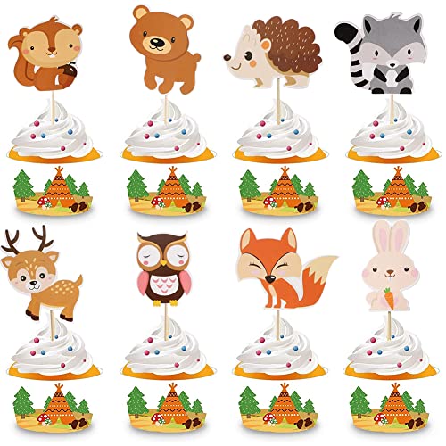 MEZHEN Tortendeko Waldtiere Kuchen Deko Geburtstag Cupcake Topper Tiere Muffin Deko Torte Dschungel Party Kindergeburtstag Deko Herbst Geburtstagsdeko 32 Stück MEZHEN Tortendeko Waldtiere Kuchen Deko Geburtstag Cupcake Topper Tiere Muffin Deko Torte Dschungel Party Kindergeburtstag Deko Herbst Geburtstagsdeko 32 Stück von MEZHEN