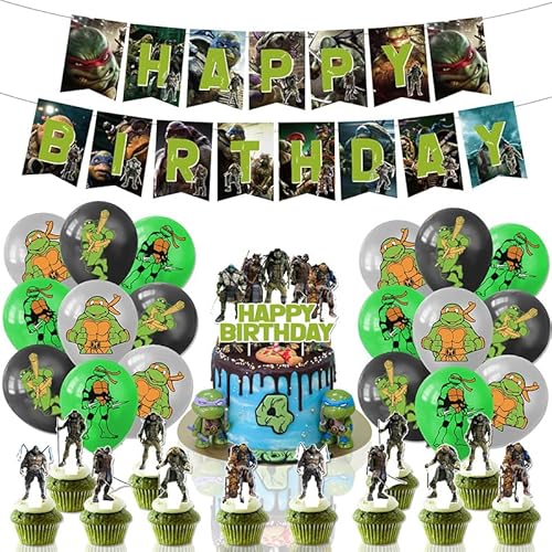 MEZHEN Turtle Geburtstag Deko Luftballon Tortendeko Tiere Ballon Girlande Happy Birthday Banner Geburtstagsdeko Kindergeburtstag Latexballons MEZHEN Turtle Geburtstag Deko Luftballon Tortendeko Tiere Ballon Girlande Happy Birthday Banner Geburtstagsdeko Kindergeburtstag Latexballons von MEZHEN