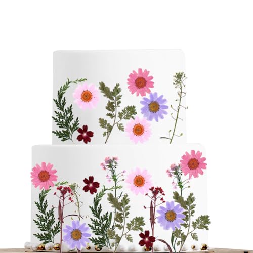 MEZHEN Wildflower Tortendeko Wildblumen Kuchen Deko Geburtstag Torte Deko Blumen Cake Topper Muffin Trockenblumen Kuchendeko Frauen Bridal Shower Hochzeit Party Dekoration von MEZHEN