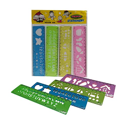 MEger 4er Set Lineal Schule malen Schablone zeichnen MEger 4er Set Lineal Schule malen Schablone zeichnen von MEger