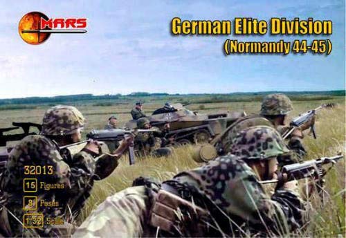 MF Mars Figures 32013-1/32 German Elite Division (Normandy 44-45), Modellbausatz von MF